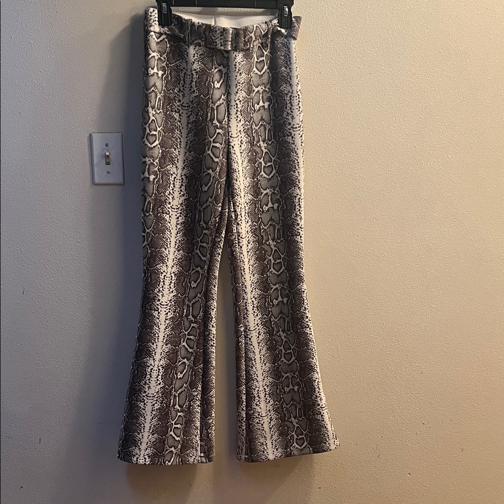 Sweet Rain Animal Print Flare Pants